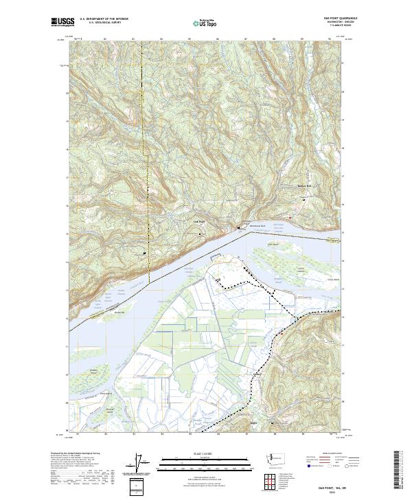 Oak Point topographic map thumbnail