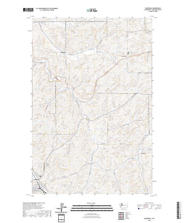 Oakesdale 2023 topographic map thumbnail