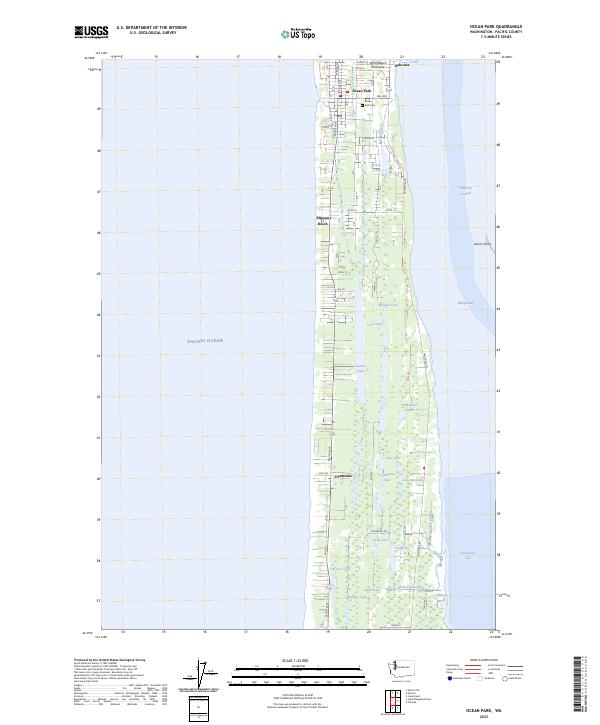 Ocean Park 2023 topographic map thumbnail