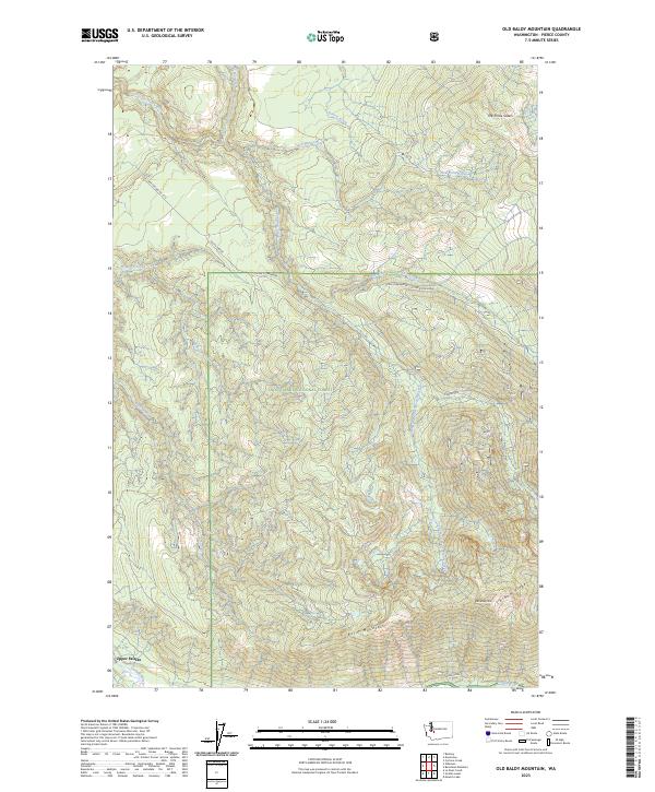 Old Baldy Mountain 2023 topographic map thumbnail