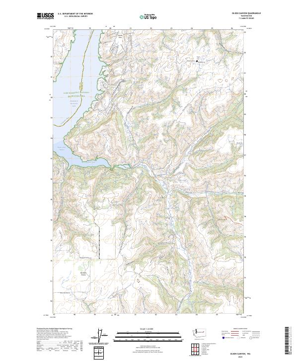 Olsen Canyon topographic map thumbnail