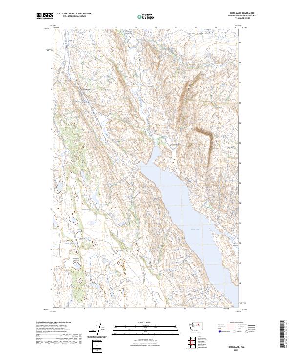 Omak Lake topographic map thumbnail