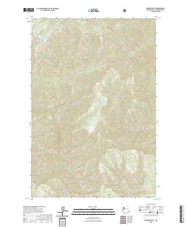 Oregon Butte topographic map thumbnail