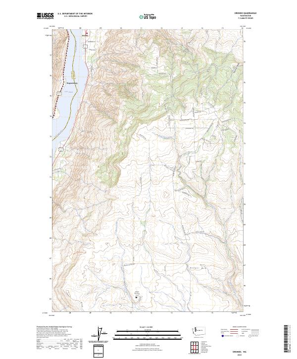 Orondo topographic map thumbnail