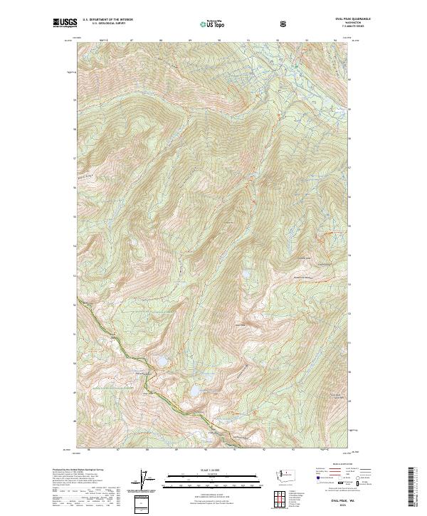 Oval Peak topographic map thumbnail