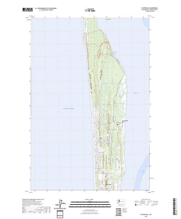 Oysterville topographic map thumbnail