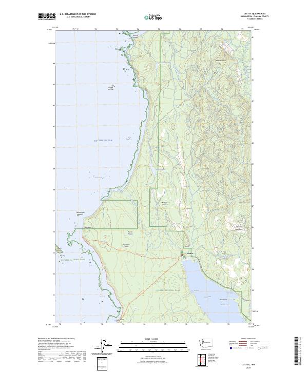 Ozette topographic map thumbnail