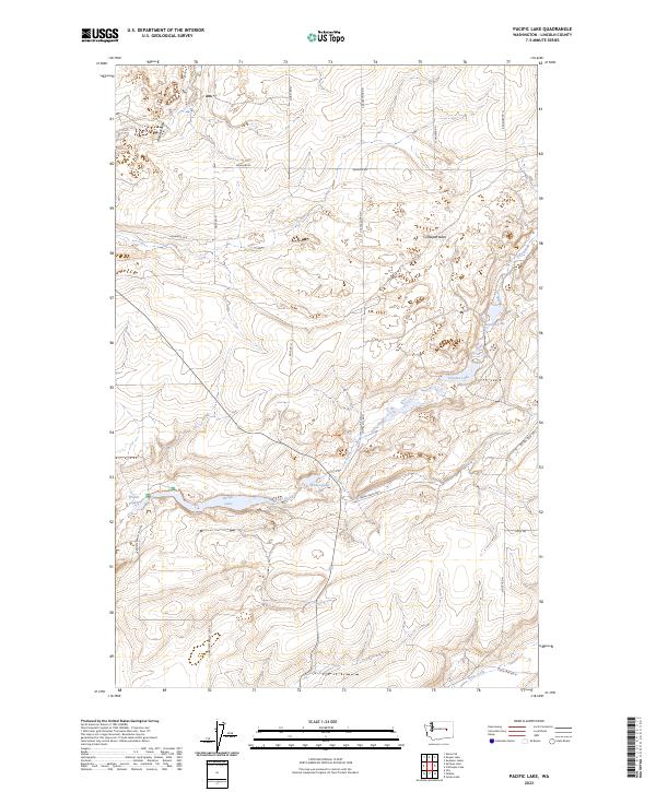 Pacific Lake topographic map thumbnail