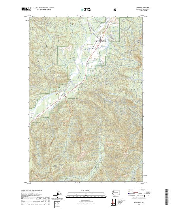 Packwood topographic map thumbnail