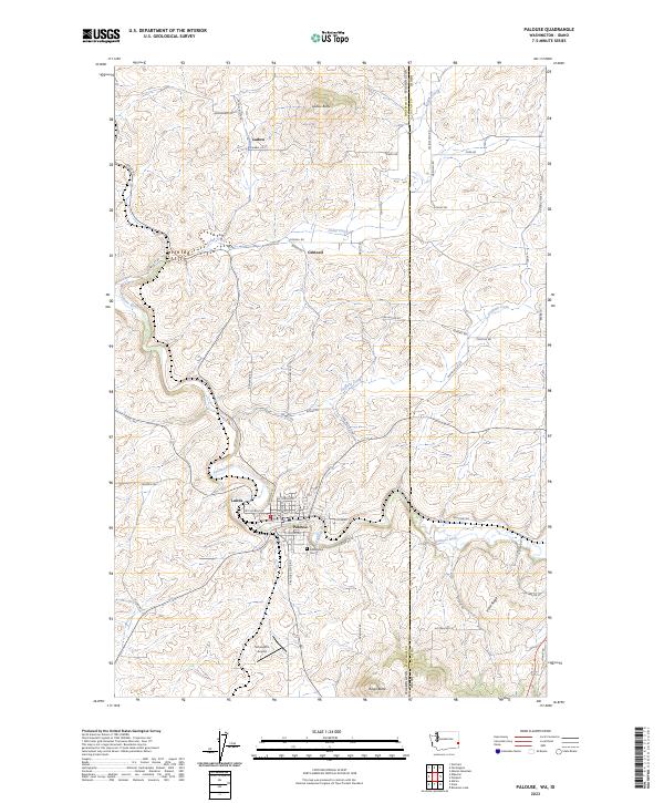 Palouse topographic map thumbnail