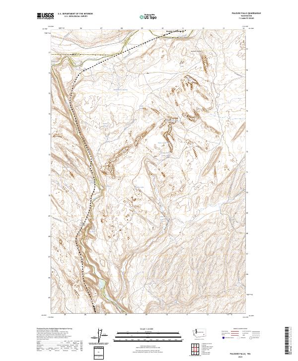 Palouse Falls 2023 topographic map thumbnail