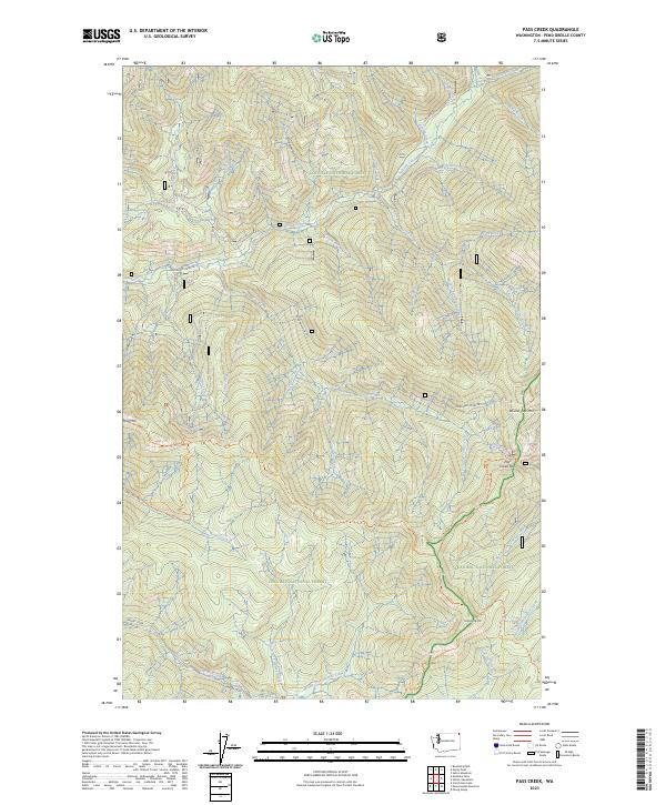 Pass Creek topographic map thumbnail