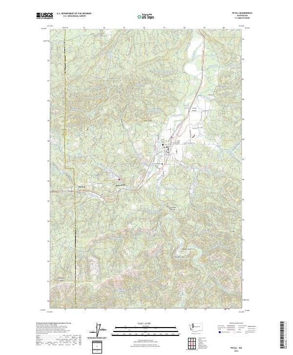 Pe Ell topographic map thumbnail
