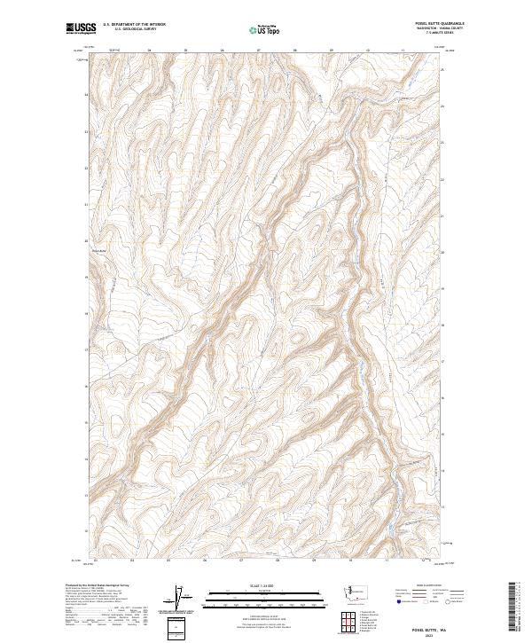 Poisel Butte topographic map thumbnail