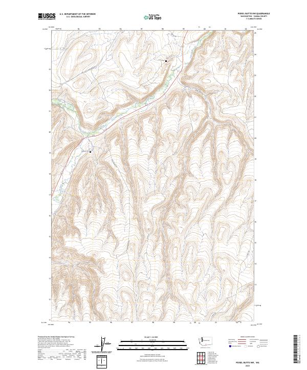 Poisel Butte NW topographic map thumbnail