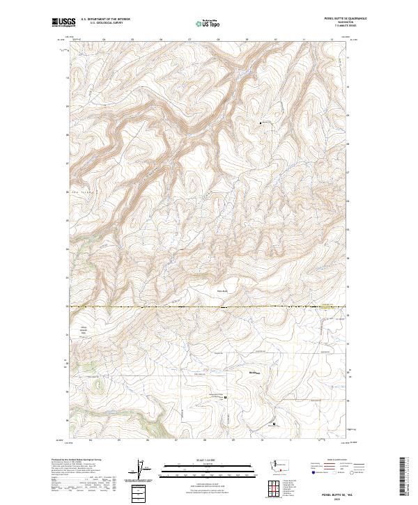 Poisel Butte SE 2023 topographic map thumbnail