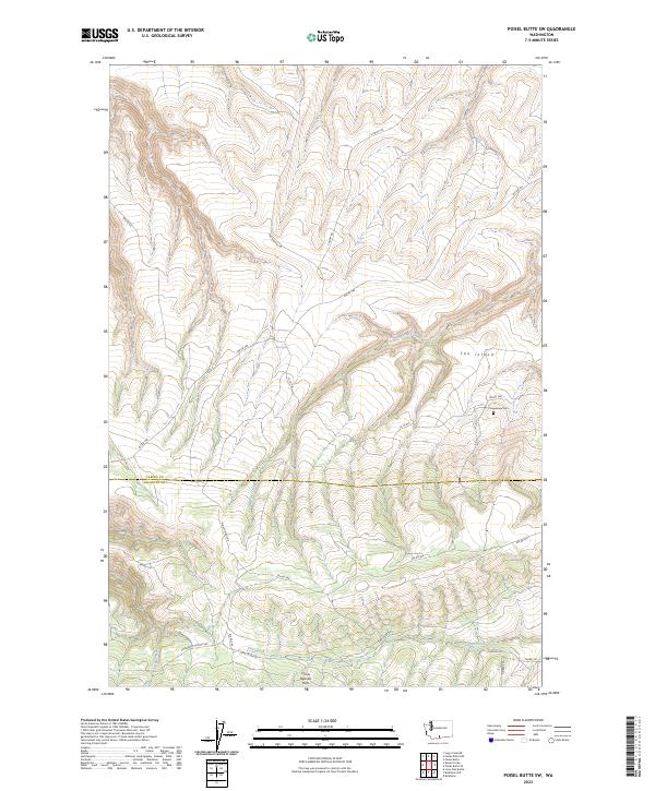 Poisel Butte SW topographic map thumbnail