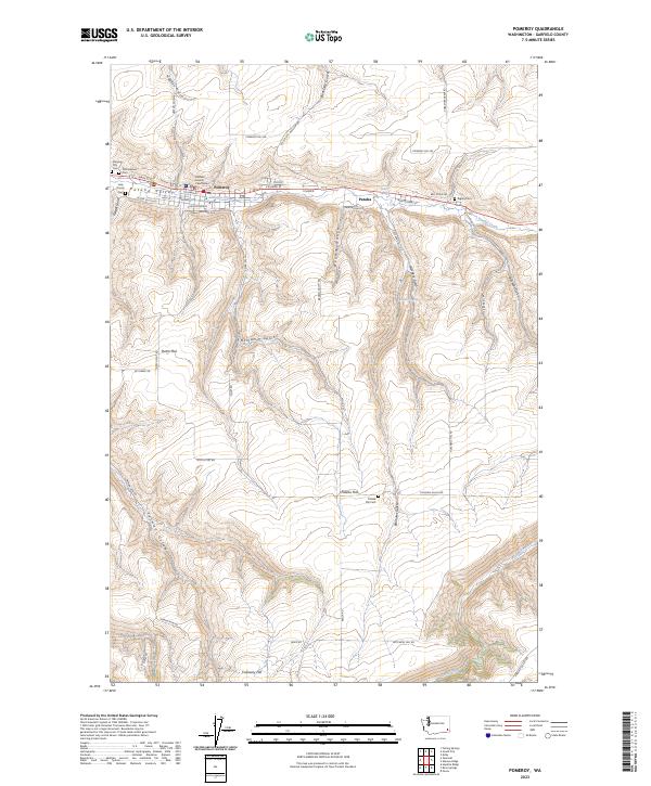 Pomeroy topographic map thumbnail