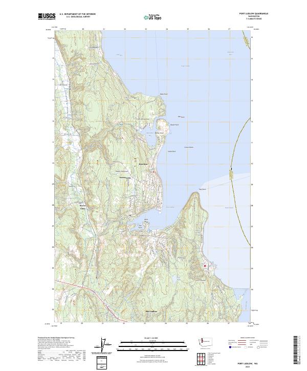 Port Ludlow topographic map thumbnail