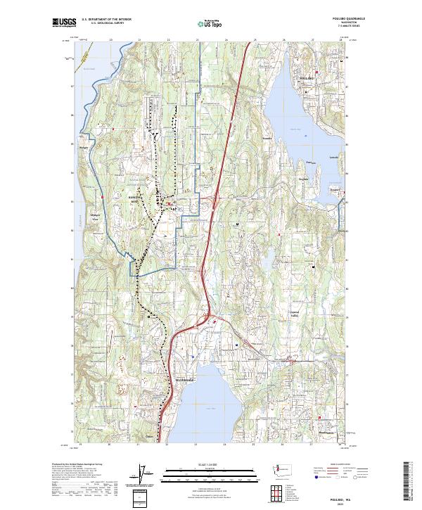 Poulsbo 2023 topographic map thumbnail