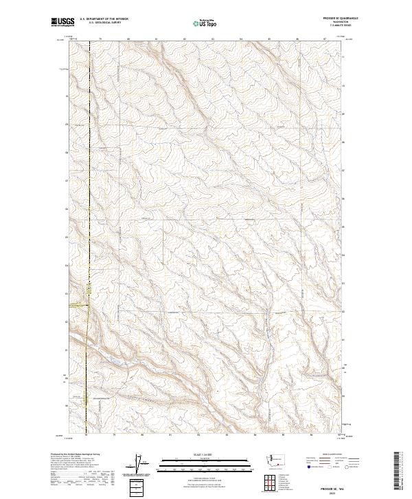 Prosser SE topographic map thumbnail