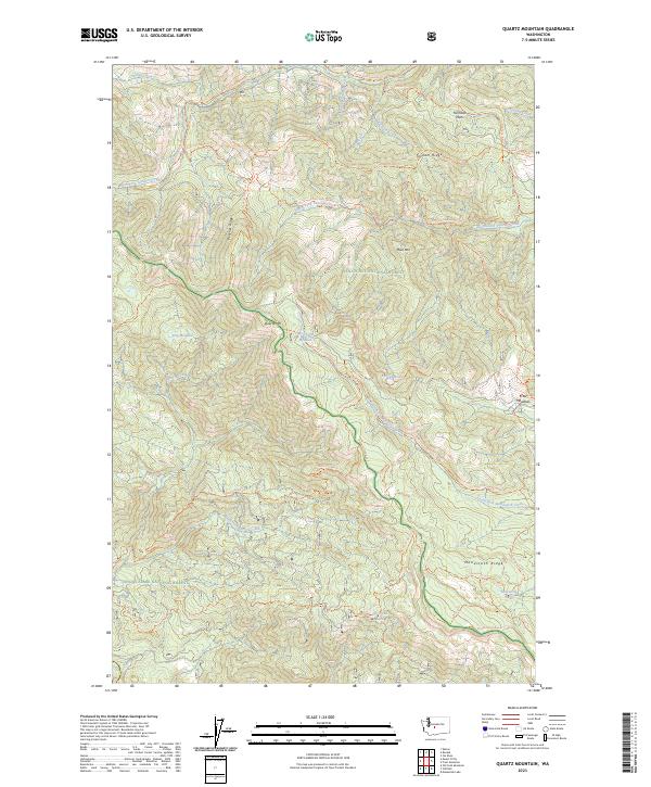 Quartz Mountain topographic map thumbnail