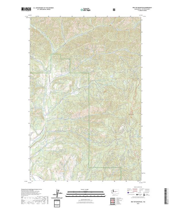 Red Top Mountain topographic map thumbnail