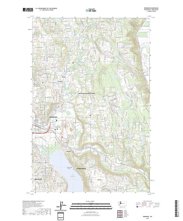 Redmond topographic map thumbnail