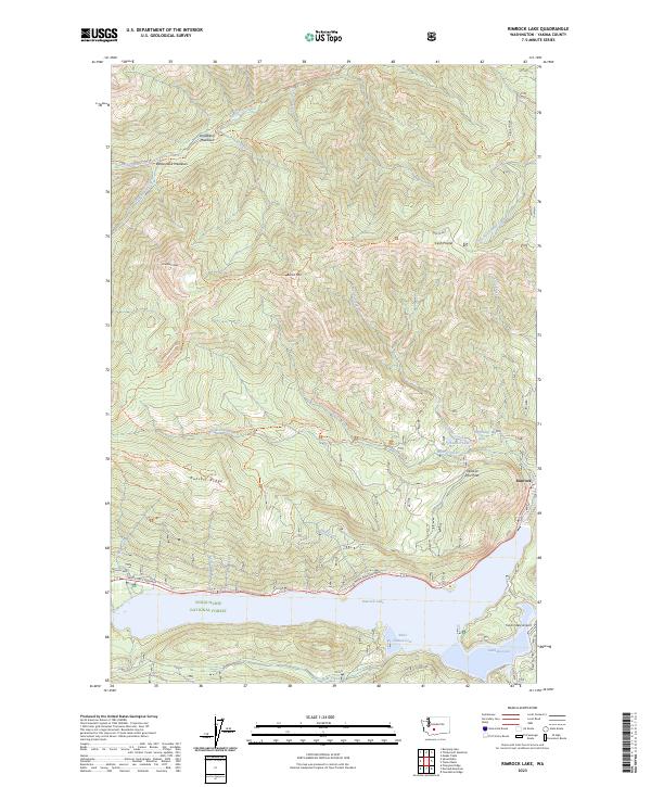 Rimrock Lake topographic map thumbnail