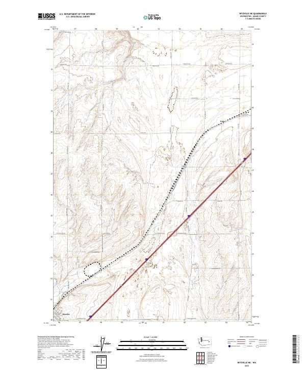 Ritzville NE topographic map thumbnail
