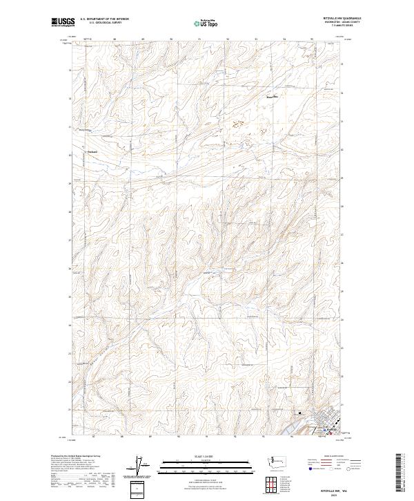 Ritzville NW topographic map thumbnail