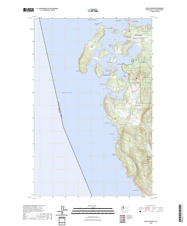 Roche Harbor topographic map thumbnail