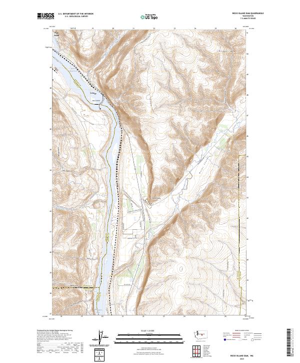 Rock Island Dam topographic map thumbnail