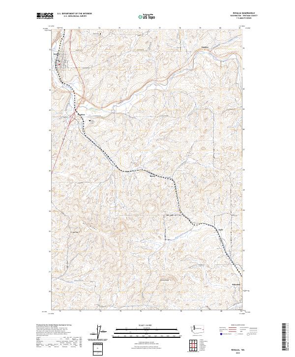 Rosalia topographic map thumbnail
