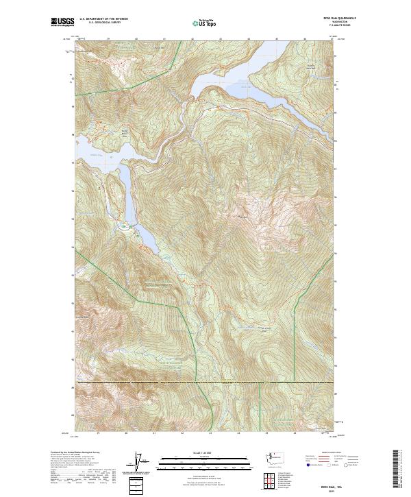 Ross Dam topographic map thumbnail