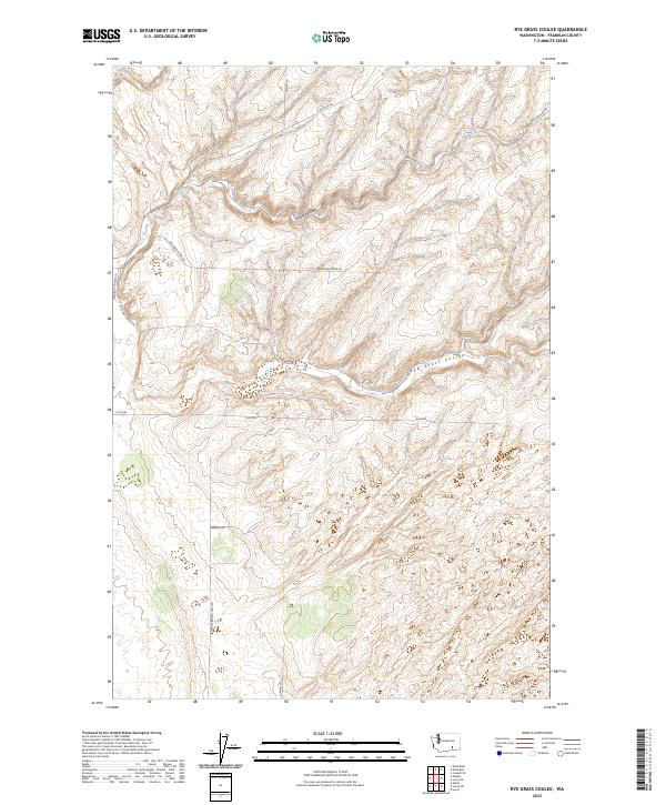 Rye Grass Coulee topographic map thumbnail