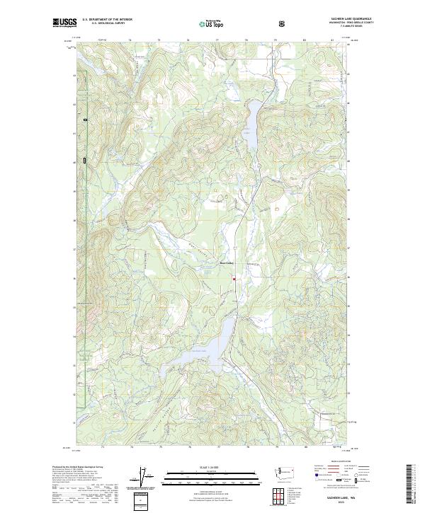 Sacheen Lake topographic map thumbnail