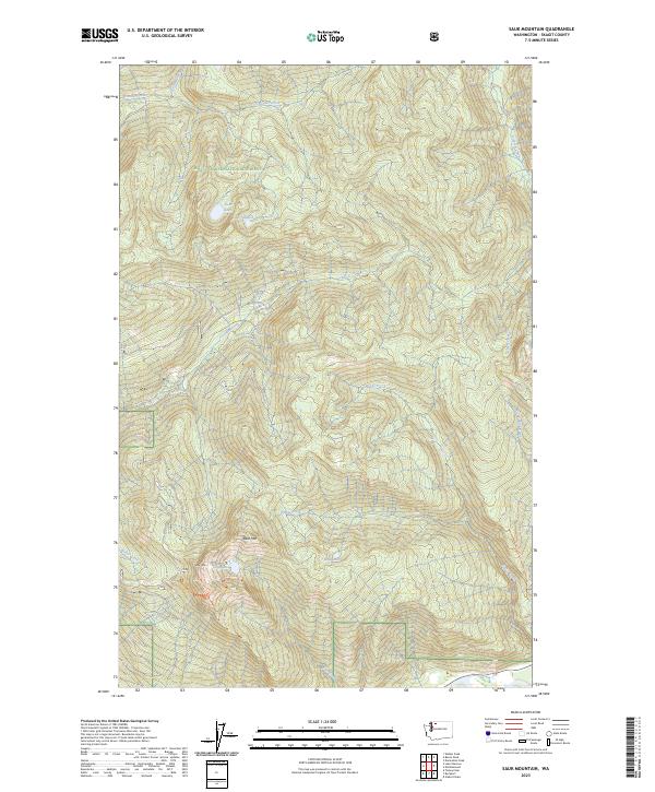Sauk Mountain topographic map thumbnail