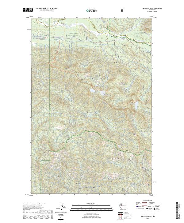 Sawtooth Ridge topographic map thumbnail