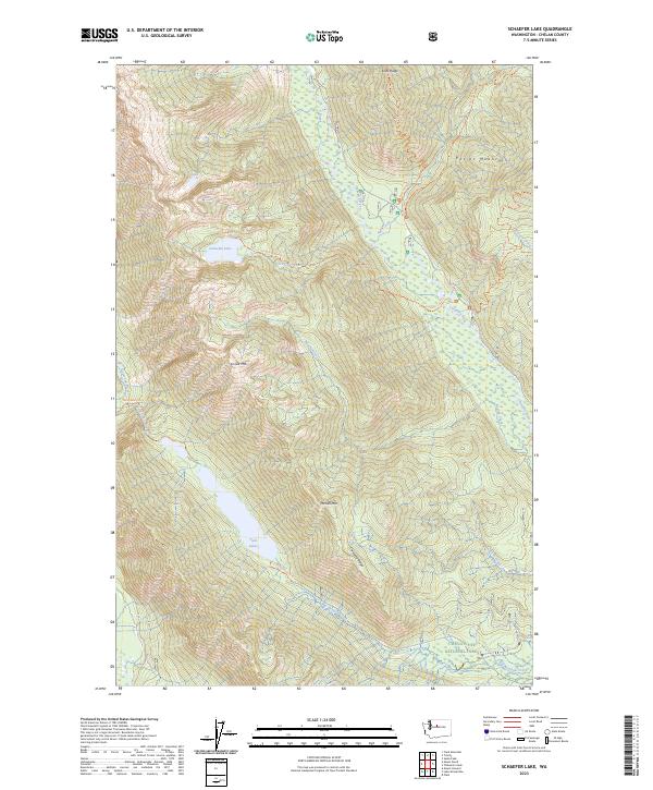 Schaefer Lake topographic map thumbnail