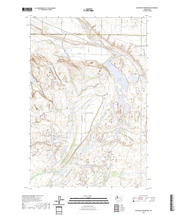 Scooteney Reservoir topographic map thumbnail