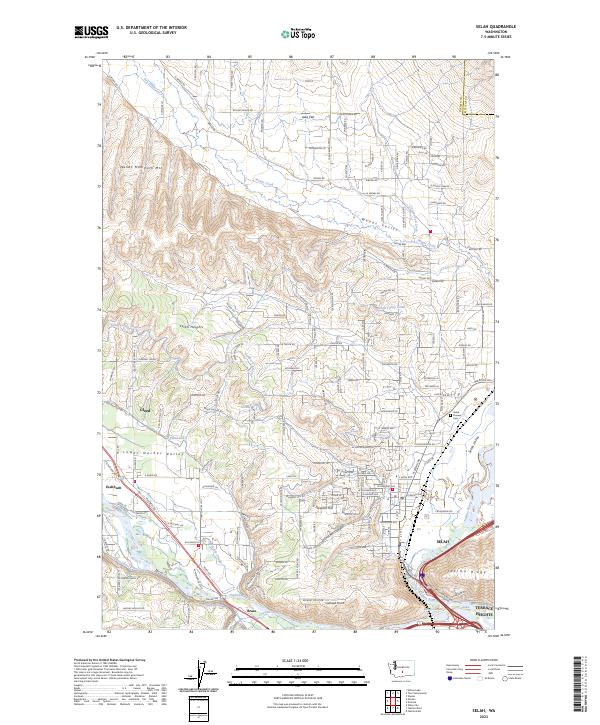 Selah topographic map thumbnail