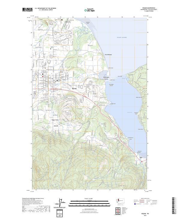 Sequim 2023 topographic map thumbnail