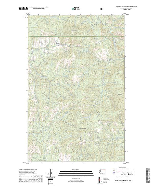 Seventeenmile Mountain topographic map thumbnail