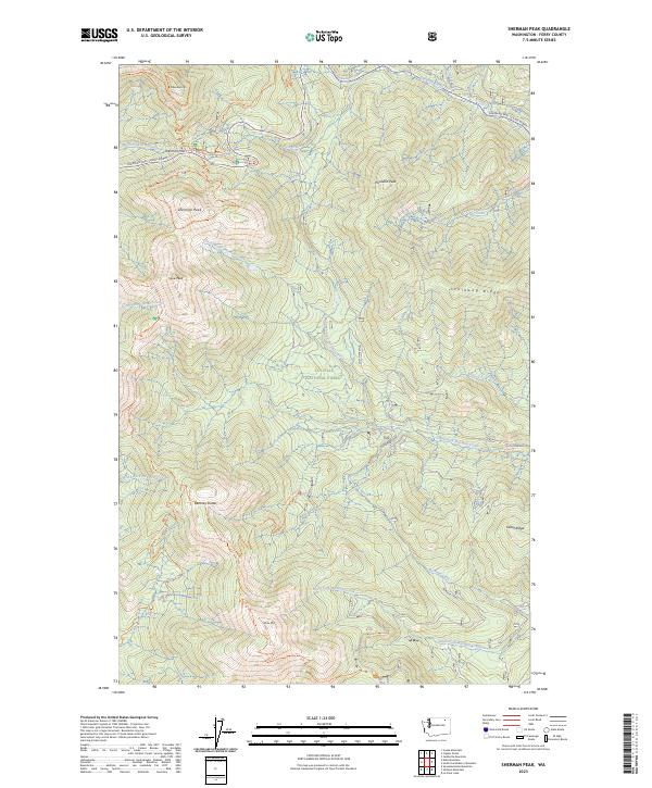 Sherman Peak topographic map thumbnail
