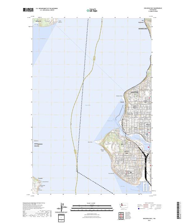Shilshole Bay topographic map thumbnail