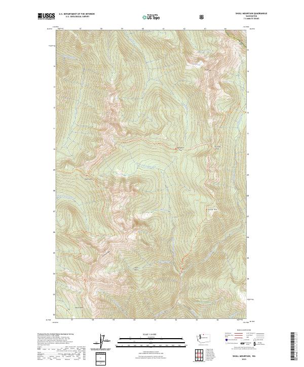 Shull Mountain 2023 topographic map thumbnail