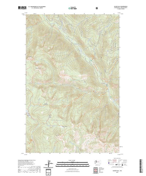 Silver Falls topographic map thumbnail