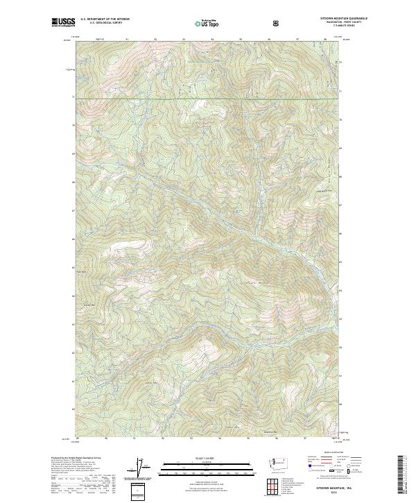 Sitdown Mountain topographic map thumbnail