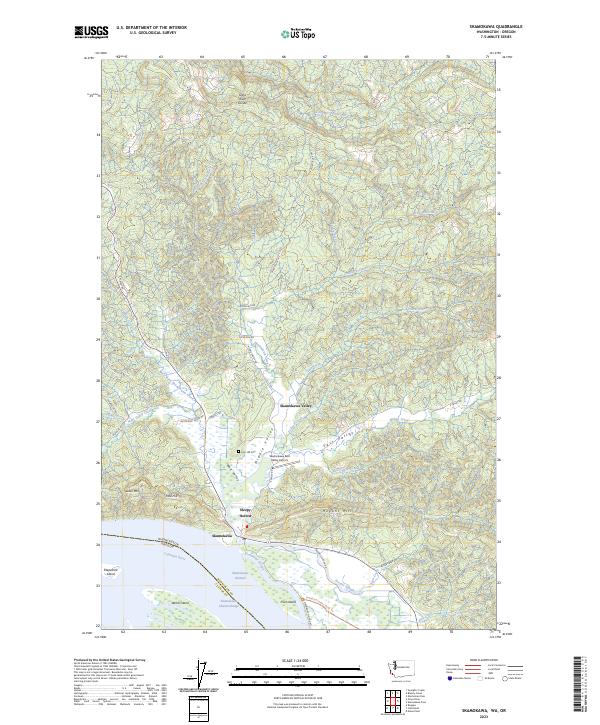 Skamokawa topographic map thumbnail